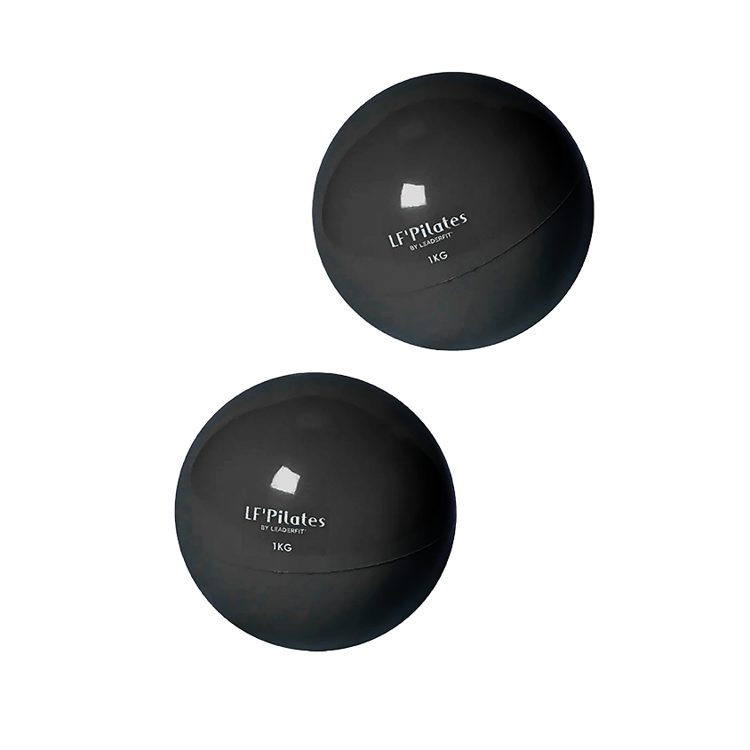 BALLES LESTÉES 1KG-Balle-LF' Pilates-Noir-Leaderfit’ Equipement