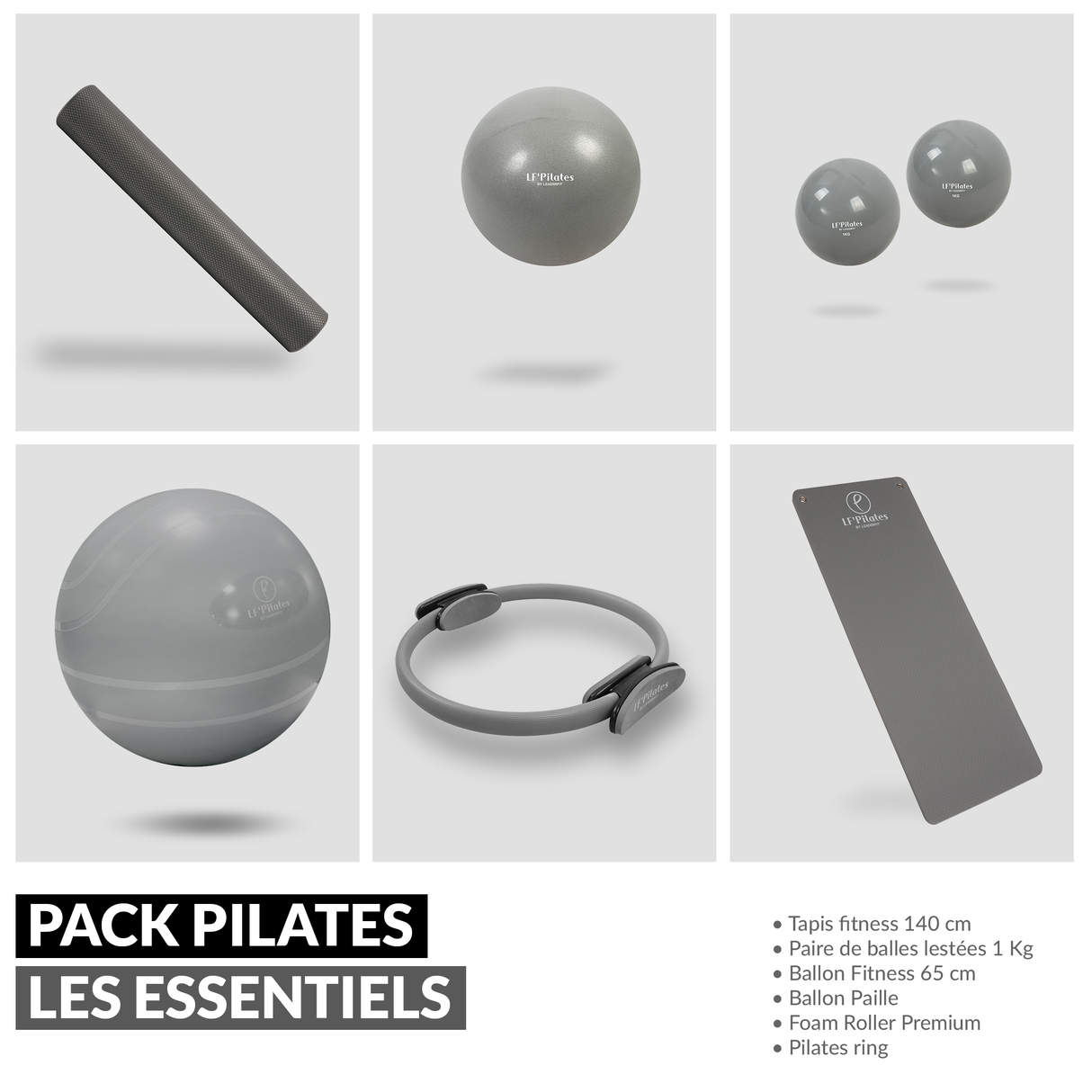 LES ESSENTIELS PILATES-Équipement Pilates-LF' Pilates-Gris-Leaderfit’ Equipement