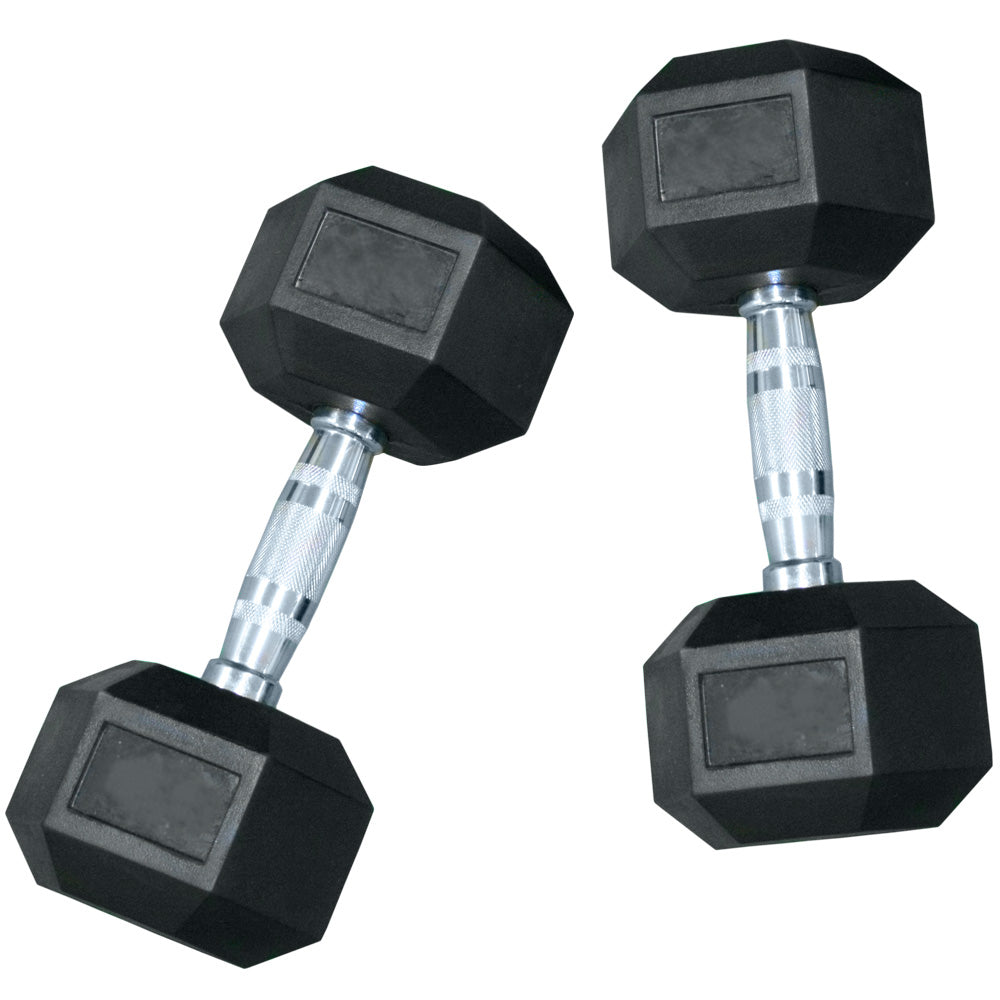 Haltères aerobic fitness vinyl hexagonales 0.5 kg à 5kg