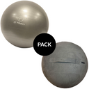 Pack Pilates : Housse Bleue + Ballon Fitness 65 cm-Rangement-Leaderfit' Équipement-Gris-Leaderfit’ Equipement