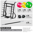 Rack Pump avec 20 Kits Pump 20 kg – Solution complète pour cours collectifs-Rangement-Leaderfit’ Equipement-PACK RACK + 20 KITS PUMP 20KG COULEUR-Leaderfit’ Equipement