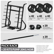 Rack Pump avec 20 Kits Pump 20 kg – Solution complète pour cours collectifs-Rangement-Leaderfit’ Equipement-PACK RACK + 20 KITS PUMP 20KG NOIR-Leaderfit’ Equipement