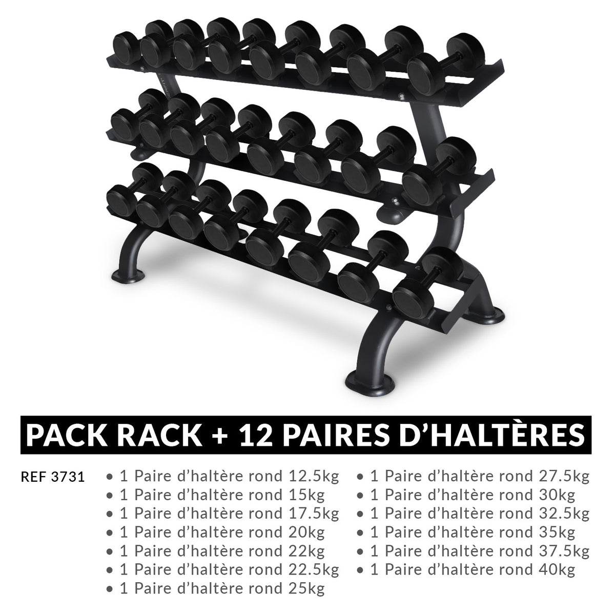 Leaderfit’ Equipement | Rack Haltères ronds - seul ou en pack