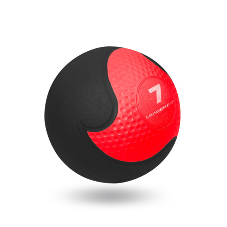 MEDECINE BALL LF NOIR/ROUGE-Leaderfit’ Equipement-1KG-Leaderfit’ Equipement