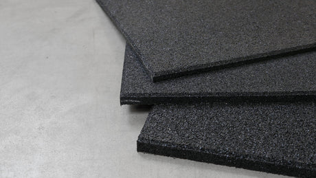 Dalle de sol fitness noire 1m² – 15 mm | Protection & amorti-Dalle-Leaderfit’ Equipement-15 mm-Leaderfit’ Equipement