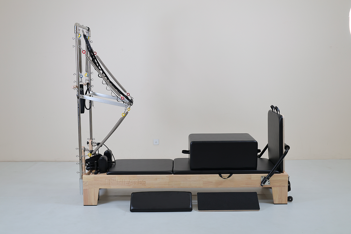Reformer Pilates avec Demi-Tour – LF’Pilates | Machine Studio-Reformer-LF' Pilates-Noir-Leaderfit’ Equipement