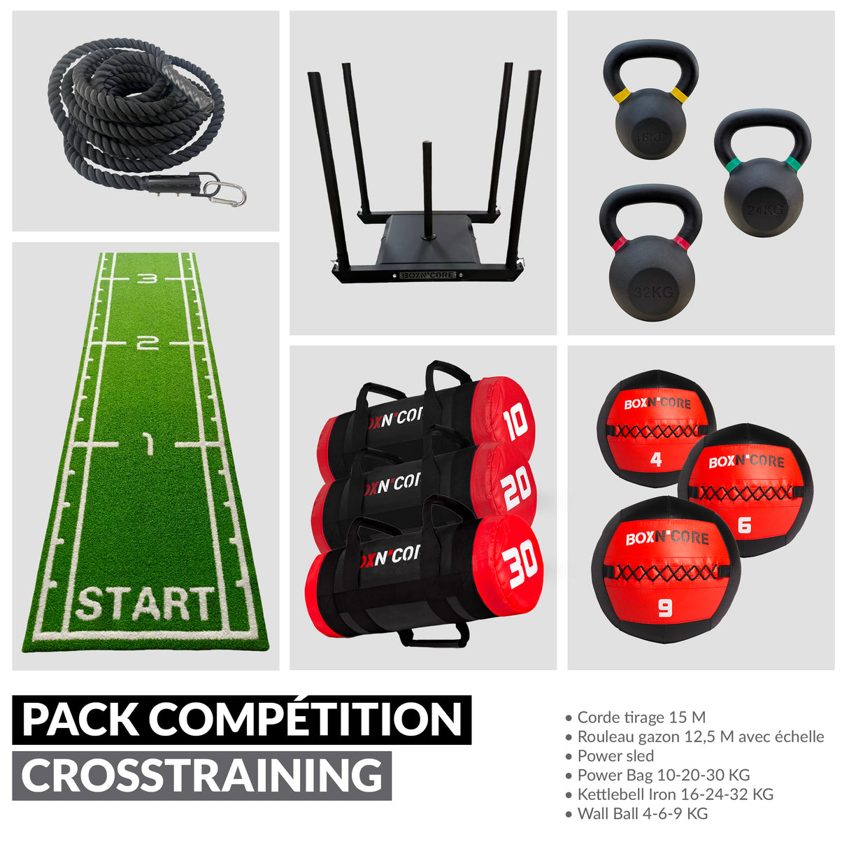 Pack Compétition Cross Training – Équipement Functional Training Complet-BOXN'CORE-Leaderfit’ Equipement