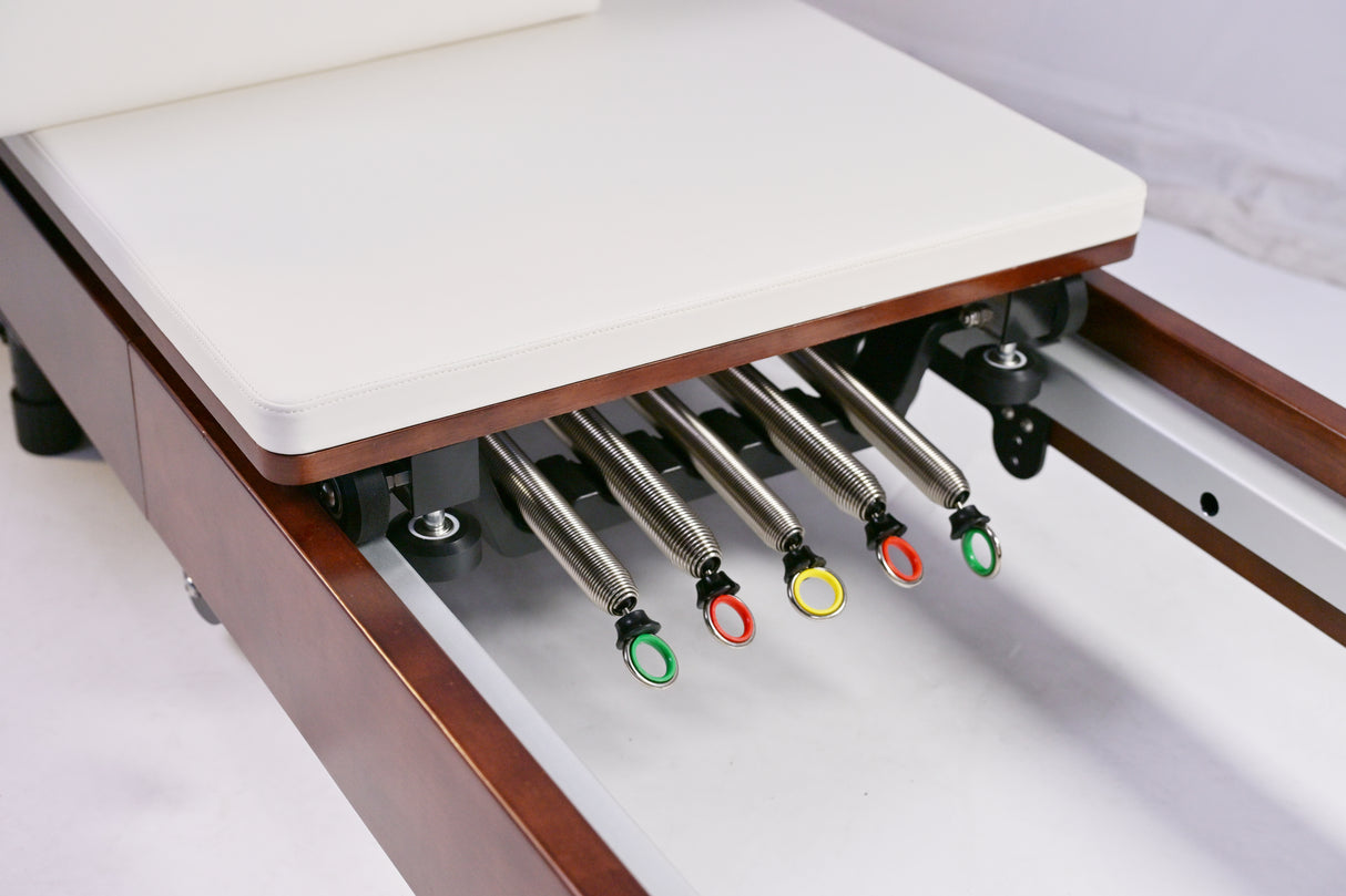 Reformer Pilates pliable en bois style italien | Chêne premium-Reformer-LF' Pilates-Leaderfit’ Equipement