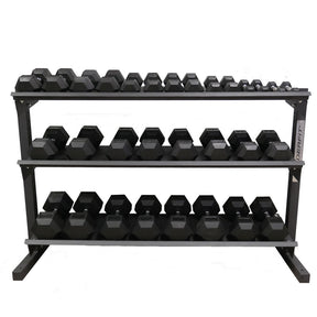 PACK RACK HALTERES 3 ETAGES + 10 PAIRES D HALTERES DE 20 A 42.5KG